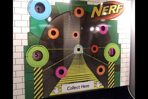 Hamleys Nerf tunnel target board